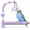 Purple, variant on Bird Parrot Perch with Beads and Bow Chew Toy,Cage Platform Toy for Budgies Parakeets Cockatiels Conures and Lovebirds(Purple)
