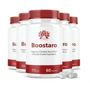 (5 Pack) Boostaro Pills Official Formula Boostaro Supplement Capsules Extra Strength Healthy Blood Flow (300 Capsules)