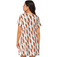 thumbnail image 2 of Bixox Carrot Pattern Women's Nightgown, Soft & Breathable Sleepwear, Round Neck Knee-Length Pajama Dress,Loungewear for Home & Sleep, 2 of 7
