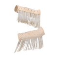 thumbnail image 2 of Segolike 1 Pair Latin Dance Arm Sleeves Competitions Shiny Comfortable Tassel Arm Sleeves Apricot Gold, 2 of 7