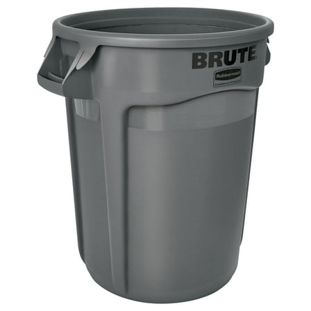 Rubbermaid Commercial Products Brute 32 gal Touchless Indoor 1 Compartments Plastic Garbage Cans, Gray