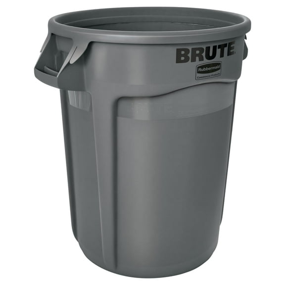 Rubbermaid Commercial Products Brute 32 gal Touchless Indoor 1 Compartments Plastic Garbage Cans, Gray