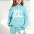 thumbnail image 2 of Baby Girl Outfits Letter Print Fashion Long Sleeve Pullover Tops and Jogger Pants 2-3 Years, 2 of 5