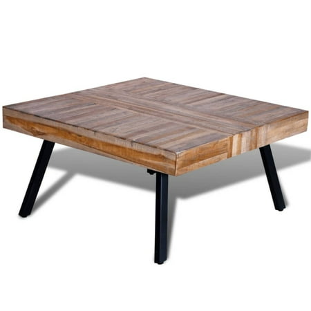 vidaXL Coffee Table Square Reclaimed Teak