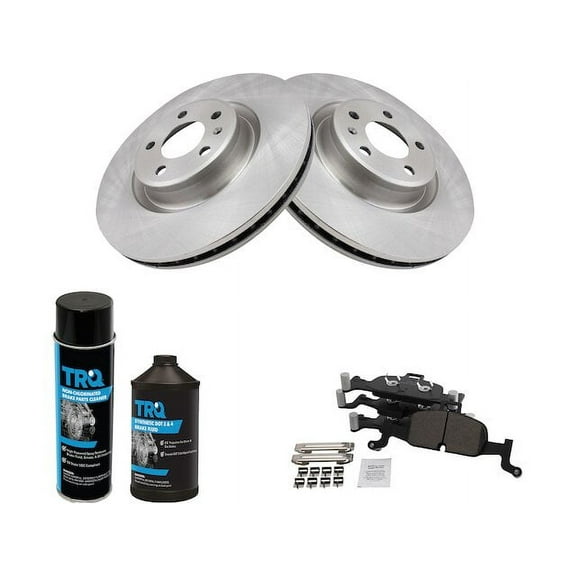 Front Brake Pad and Rotor Kit - Compatible with 2017 - 2018 Audi A4 Quattro