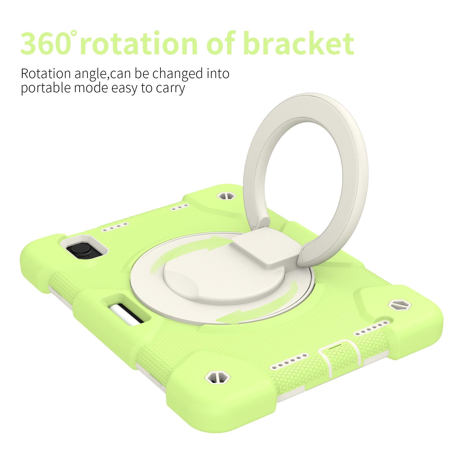 Allytech iPad mini 6th Gen Case Kids, Shoulder Strap Kickstand Heavy Duty Shockproof Handle Hybrid PC TPU Rugged Protective Pencil Holder Case Cover for Apple iPad mini 6 8.3" 2021 -Matchagreen