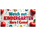 thumbnail image 2 of LUUFILx Watch Out Kindergarten Here I Come Banner Backdrop Apple Heart Decoration for Party Supplies Colorful Background First Day School Celebration Classroom Decor, 2 of 9