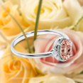 thumbnail image 2 of Beautiful Boho And hippie 1.35 Carat Oval Cut Morganite And Diamond Moissanite Engagement Ring, Wedding Ring in 10k Solid White Gold, Romanic Gift For Her, Promise Ring, Anniversary Ring, 2 of 3