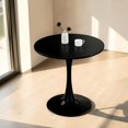 thumbnail image 3 of GZXS 31.5" Round Dining Table with Pedestal Base, Modern Tulip Table, Bistro Table for Living Room, Kitchen, Easy Assembly, Black, 3 of 6