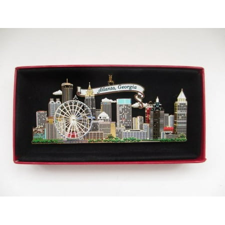 - Atlanta Georgia Brass Christmas Ornament City Skyline Ferris Wheel
