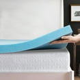 thumbnail image 5 of Continental Sleep, 2" Gel Memory Foam Mattress Topper CertiPUR-US, Queen, Blue, 5 of 7
