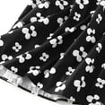 thumbnail image 7 of VUPSGEZ Floral Printed Midi Skirt High Waisted A Line Skirt Elastic Waist Skirt With Pockets Summer Pleated Skirt Long Swing Skirt (Black,One Size), 7 of 7