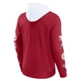 thumbnail image 3 of Men's Fanatics  Crimson/White Oklahoma Sooners Color Block Badge Fleece Pullover Hoodie, 3 of 3