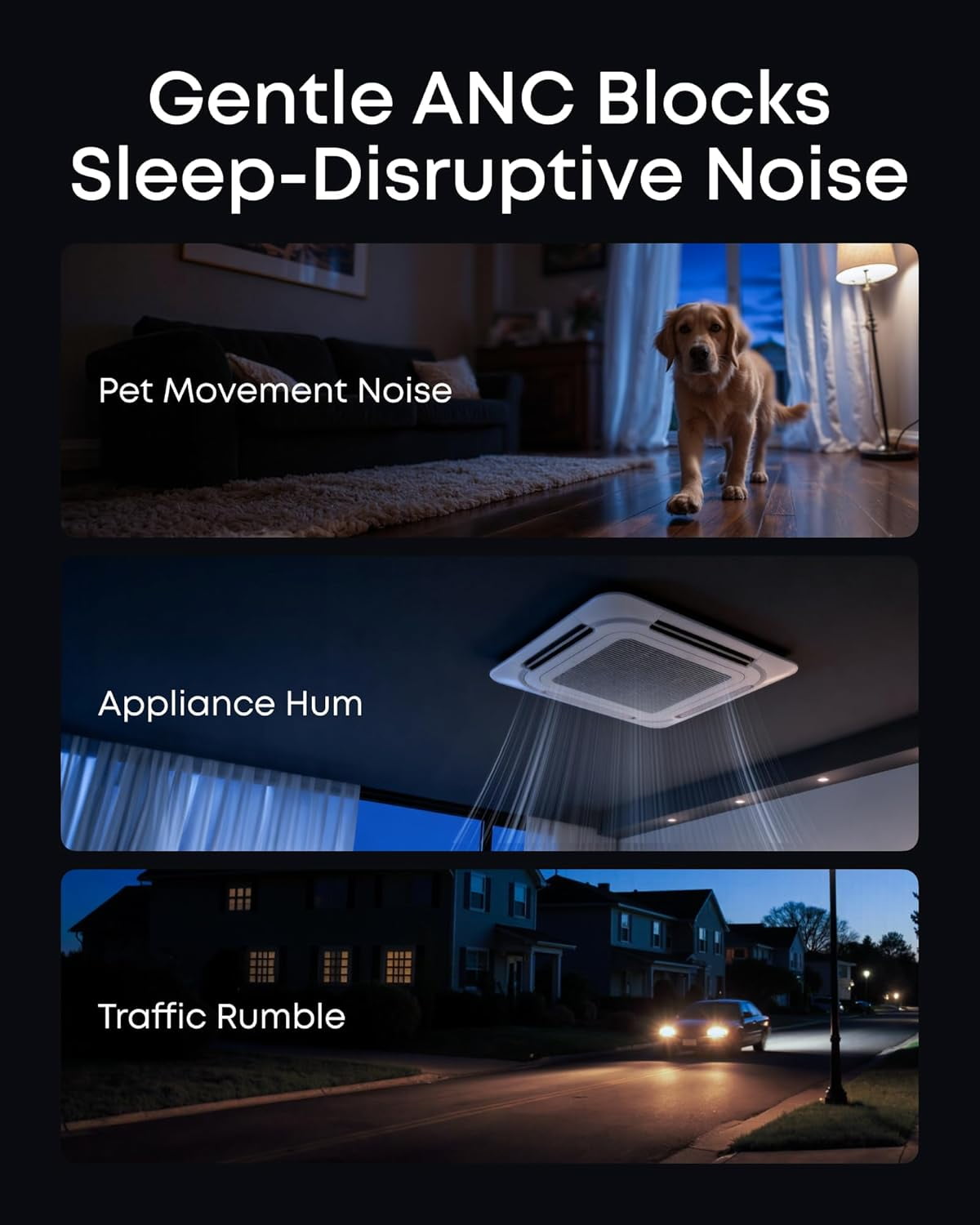 Soundcore Sleep A30, Smart Active Noise Cancelling Sleep Headphones, Adaptive Snore-Masking System, Ultra-Comfort for Side Sleepers