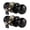 Black-2, variant on 10 Pack Black Colonial Ball Interior Passage Doorknobs for Closet Hallway