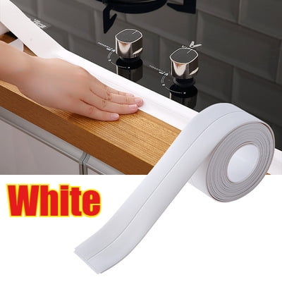 PVC Waterproof Sealing Strip Self-Adhesive Sink Edge Tape for Bathroom Wall Kitchen Countertop and Tub Gaps