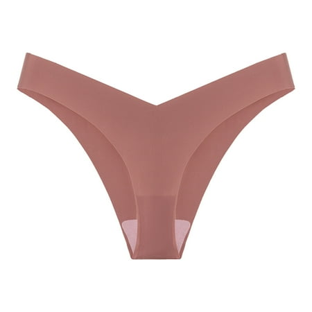 Juslio Panties for Women Mid Waist Ice Silk Breathable Soft Sexy Soft Elastic Breathable Underwear