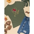 thumbnail image 3 of Red Roses Golden Chain T-Shirt Women -Image by Shutterstock, Female 4X-Large, 3 of 4