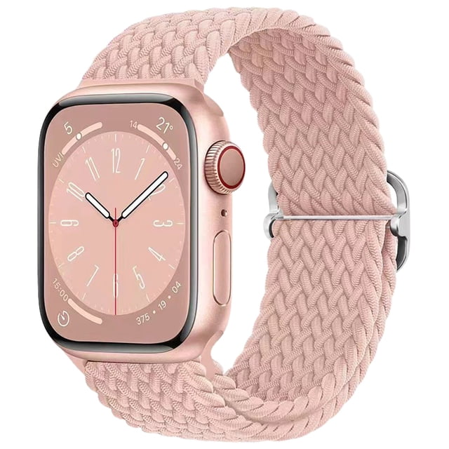 Adjustable Sliding Buckle Nylon Woven Breathable Solid Color Strap Replacement Band For Smartwatches