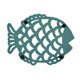 thumbnail image 3 of Zeckos Juego de salvamanteles decorativo de pescado con filigrana de hierro fundido azul turquesa tropical de 2 piezas Zeckos 68304, 3 of 3