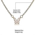 thumbnail image 4 of Collar de cadena con forma de mariposa dorado estilo punk exagerado vintage shaofei, 4 of 5