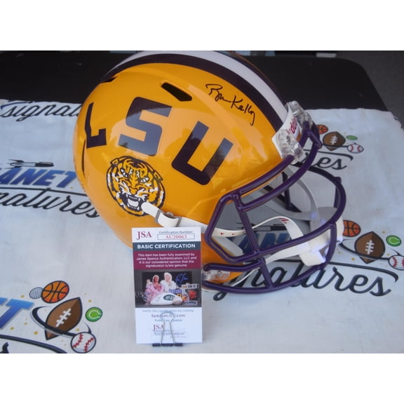 Brian Kelly signed autographed LSU Tigers full size speed helmet JSA COA