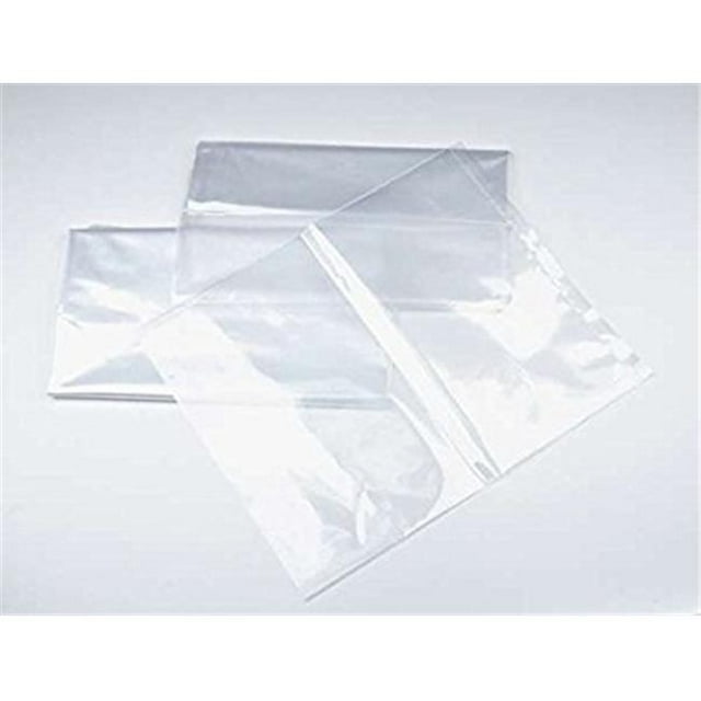 10 x 48 in. 15 Mil Flat Poly Bags, Clear
