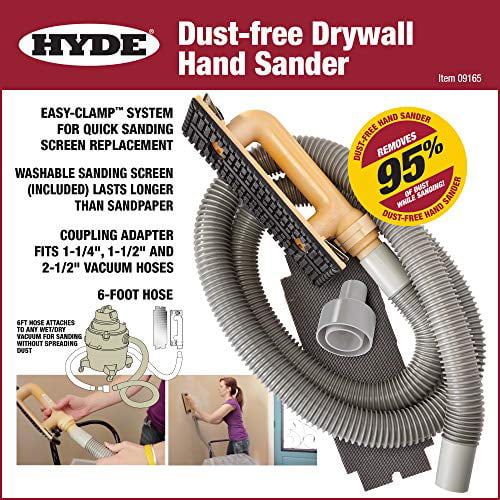 Drywall Vacuum Hand Sander With 6-foot Hose for sale online Hyde Tools 09165 Dust 