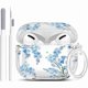 thumbnail image 1 of wonima44 for Airpods Pro 2nd Generation Case Cover with Cleaner Kit, Clear Flower Case for Women Cute Protective with Keychain for AirPod Pro 2nd 2023/2022, 1 of 1