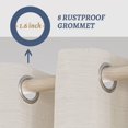 thumbnail image 2 of Mrs Awesome 100% Blackout Cotton Blend Window Curtains 2 Panels 52"Wx108"L - Cream, 2 of 5