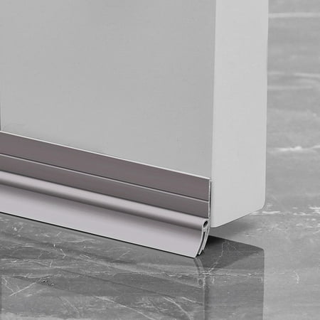 

Geege Door Draft Stopper Under Door Seal for Exterior/Interior Doors Strong Adhesive Door Sweep Soundproof Weather Stripping 1.6 W x 37 L Gray