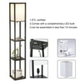 thumbnail image 5 of Bestco Modern Floor Lamp, 100W Max, 3 Shelves, LED Bulb Included, Black, Set of 2, 5 of 7