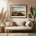 thumbnail image 3 of Sunset at Browns Landing, Palatka - Palatka Florida Photography Sunset Scenic Water Boardwalk Black Framed Wall Art Print 5 x 7 inches, 3 of 4