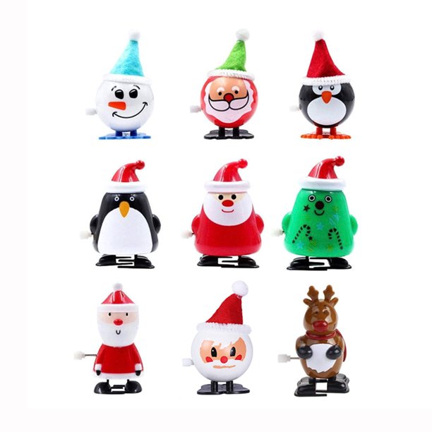 FLhrweasw Mecanismo Navideño Papá Noel Termina Lindo para Regalos (9 Piezas)