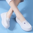 thumbnail image 6 of MGEZCOO Women’s Slip-On Nurse Shoes for Work – Lightweight Breathable Non-Slip Walking Shoes with Cushion Support, White/Black, 6 of 7