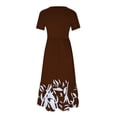 thumbnail image 4 of Mefallenssiah Robe Imprimée à Manches Courtes et Col Rond pour Femmes, 4 of 5