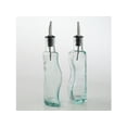 thumbnail image 2 of Juego de rompecabezas de cristal Cruet Set Tablecraft con botellas de vidrio tintado verde de 250 ml, 2 of 2