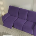 thumbnail image 3 of CUH Stretch Elastic Couch 1-3 Seat Wedding Lazy Recliner Sofa Covers Protector Armchair Banquet Chair Cover Purple 1 Seat, 3 of 8