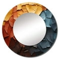 thumbnail image 2 of Designart "Blue Beige Redwood Tree composition" Modern Rund Mirror For Wall Decor - Large Multi-Color Round Print Mirror - Round Traditional Mirror - Wall Mounted Round Large Mirror - 29" x 29", 2 of 6