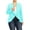 Aqua, variant on Women's Plus Size Casual Long Sleeves Open Front Solid Office Work Wear Blazer Jacket