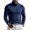Navy, variant on Mens Turtleneck Long Sleeve Shirts Casual Slim Fit Undershirt Lightweight T-Shirt for Outdoor & Business