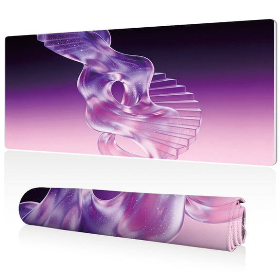 LIVEKEY Queen Galaxy Mouse Pad 80x40x0.3cm Extra Large Full Desk Coverage Non Slip Surface Durable Easy Clean Stitched Edges for Gaming and Office