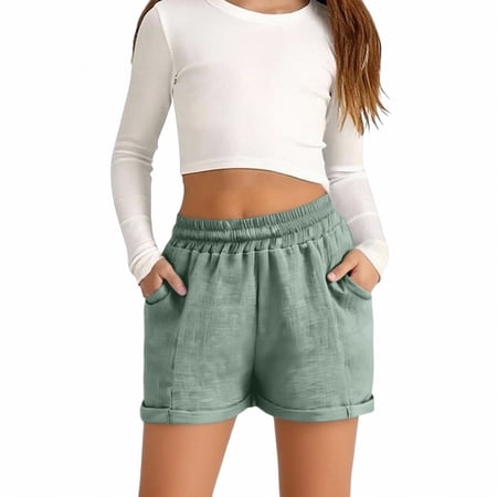 Ruyang Toddlers Quick Dry Casual Shorts Lightweight Elastic Waist Slim Fit Classic Shorts Summer Outdoor Athletic Shorts with Pockets