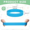thumbnail image 2 of Uxcell 20Pcs Silicone Rubber Bands Non-slip Elastic Rubber Wrapping Bands Light Blue, 2 of 6