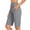 *Gray, variant on ClodeEU Women's High Waist Bermuda Yoga Shorts, Elastic Waist Knee Length Casual Pants with Pockets Army Green,Women's Plus L