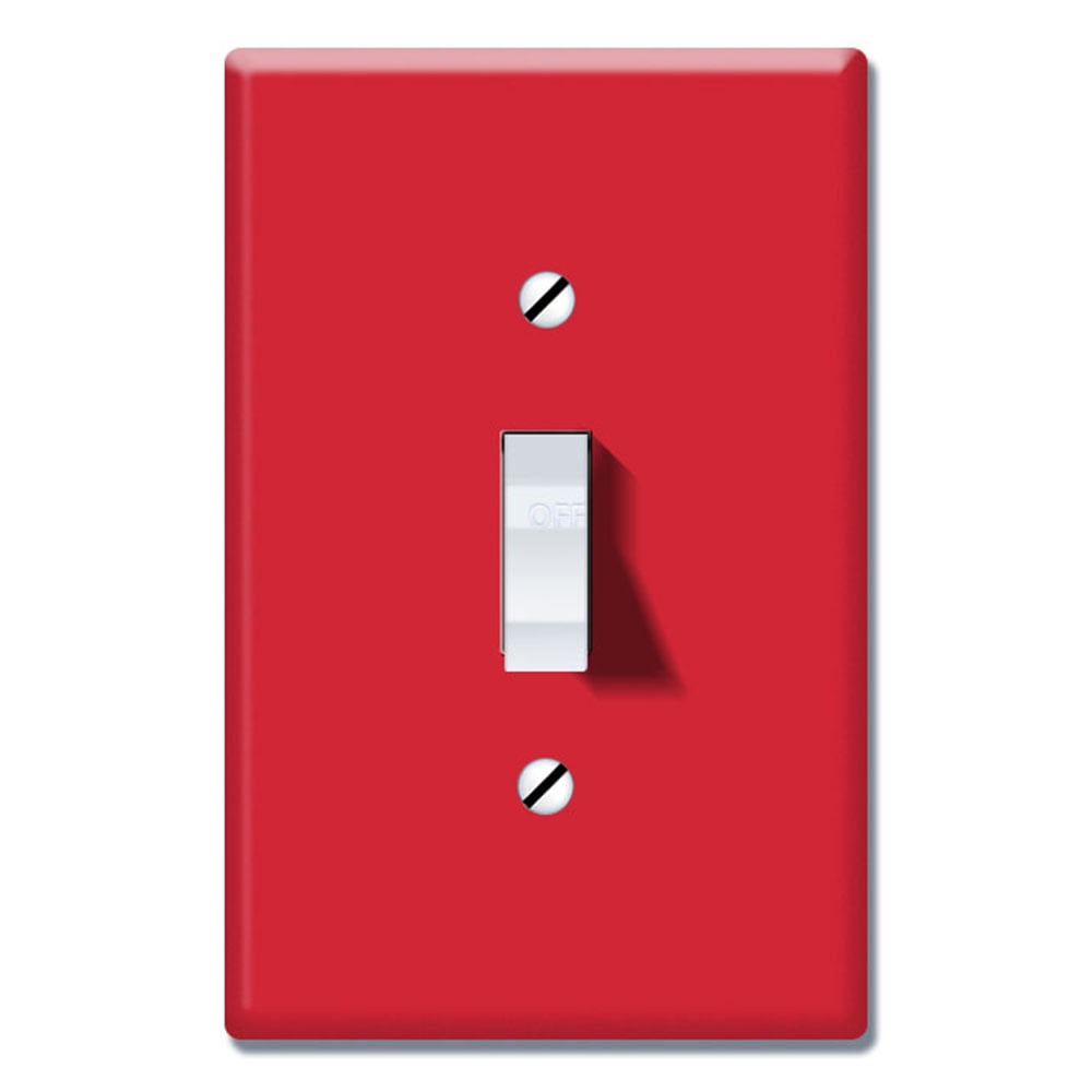 Wirester 1 Gang Toggle Light Switch Wall Plate Switch Plate Cover Solid Red Walmart Com Walmart Com