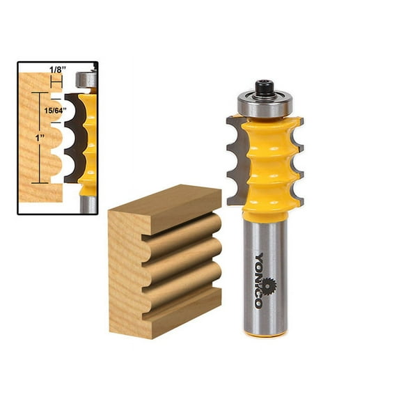 Yonico Triple Bead/ Column Moulding Router Bit - 16159
