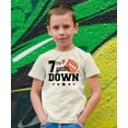 thumbnail image 3 of 7th Year Down Football Shirt for 7 Year Old Sports Theme Seventh Birthday Party Tee Natural Shirt Youth Medium, 3 of 6