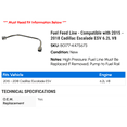 thumbnail image 2 of Fuel Feed Line - Compatible with 2015 - 2018 Cadillac Escalade 6.2L V8 2016 2017, 2 of 2