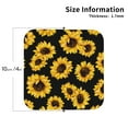 thumbnail image 3 of Balery 6 Pcs Sunflower 6leather Coasters Set, Drink Table Cup Coasters For Living Room Kitchen Coffee Decor, 3 of 9